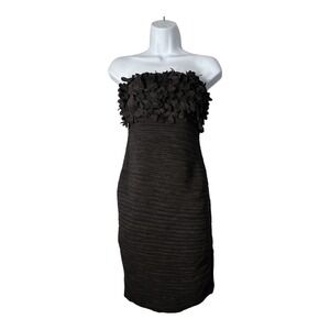 Vintage Forever‎ 21 Strapless Dress Black Floral Party Y2K Size Medium NWT